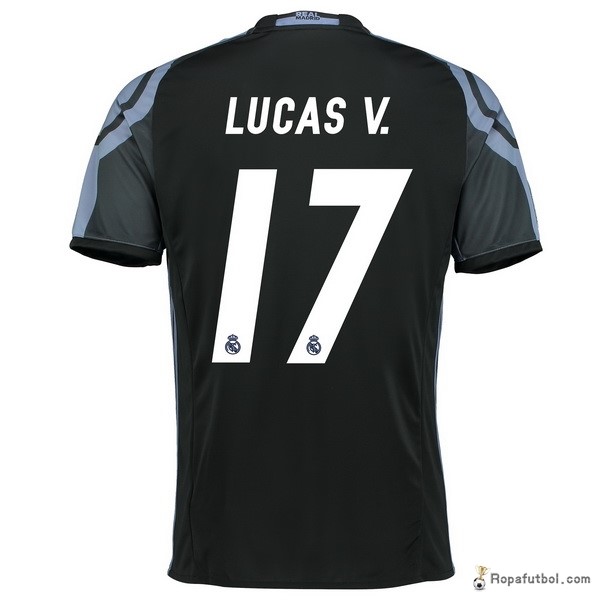 Camiseta Real Madrid Replica Tercera Ropa Lucasv. 2016/17 Negro